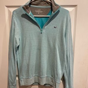 Baby Blue XS Vineyard Vines 1/4 Zip Pullover